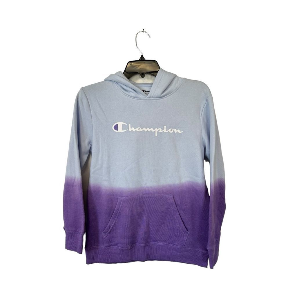 NWT Champion | Girls Purple Ombré Hooded Kangaroo Pocket Pullover Sweatshirt